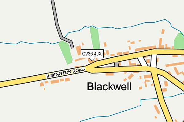 CV36 4JX map - OS OpenMap – Local (Ordnance Survey) CV36 4JX map - OS OpenMap – Local (Ordnance Survey)