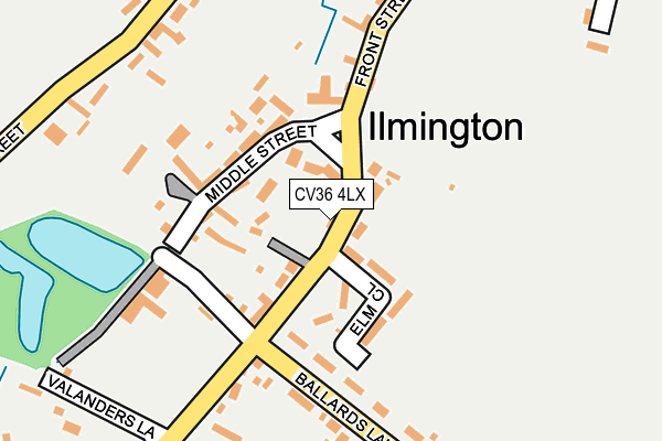 CV36 4LX map - OS OpenMap – Local (Ordnance Survey)