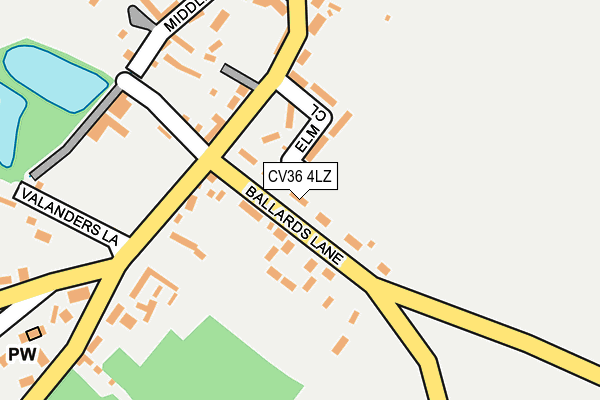 CV36 4LZ map - OS OpenMap – Local (Ordnance Survey) CV36 4LZ map - OS OpenMap – Local (Ordnance Survey)