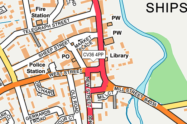 CV36 4PP map - OS OpenMap – Local (Ordnance Survey) CV36 4PP map - OS OpenMap – Local (Ordnance Survey)