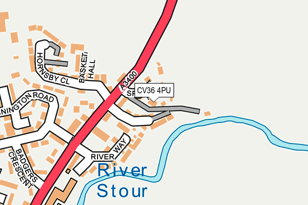 CV36 4PU map - OS OpenMap – Local (Ordnance Survey)