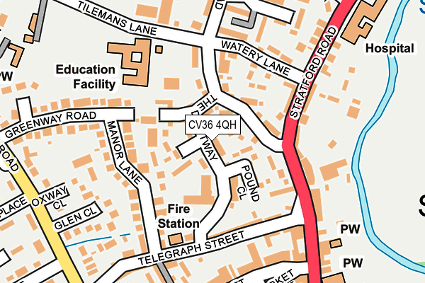 CV36 4QH map - OS OpenMap – Local (Ordnance Survey) CV36 4QH map - OS OpenMap – Local (Ordnance Survey)