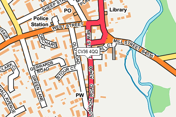 CV36 4QQ map - OS OpenMap – Local (Ordnance Survey) CV36 4QQ map - OS OpenMap – Local (Ordnance Survey)