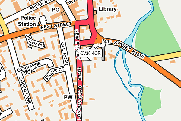 CV36 4QR map - OS OpenMap – Local (Ordnance Survey) CV36 4QR map - OS OpenMap – Local (Ordnance Survey)