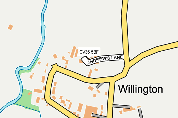 CV36 5BF map - OS OpenMap – Local (Ordnance Survey) CV36 5BF map - OS OpenMap – Local (Ordnance Survey)
