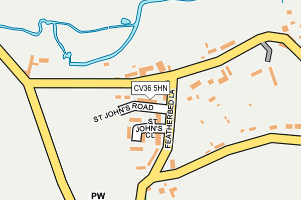 CV36 5HN map - OS OpenMap – Local (Ordnance Survey) CV36 5HN map - OS OpenMap – Local (Ordnance Survey)