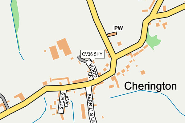 CV36 5HY map - OS OpenMap – Local (Ordnance Survey) CV36 5HY map - OS OpenMap – Local (Ordnance Survey)