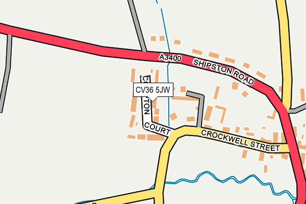 CV36 5JW map - OS OpenMap – Local (Ordnance Survey) CV36 5JW map - OS OpenMap – Local (Ordnance Survey)