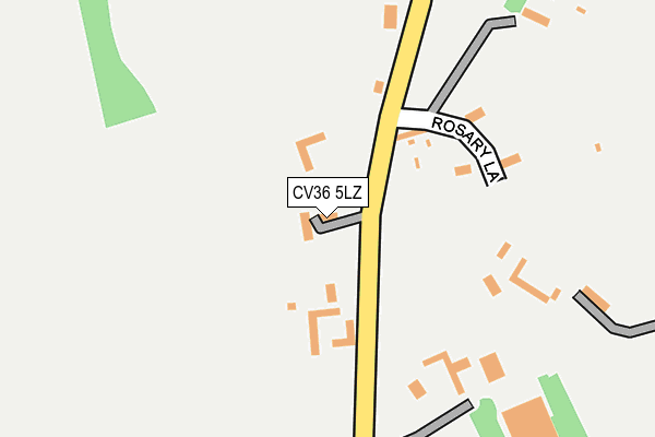 CV36 5LZ map - OS OpenMap – Local (Ordnance Survey) CV36 5LZ map - OS OpenMap – Local (Ordnance Survey)