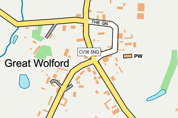 CV36 5NQ map - OS OpenMap – Local (Ordnance Survey) CV36 5NQ map - OS OpenMap – Local (Ordnance Survey)