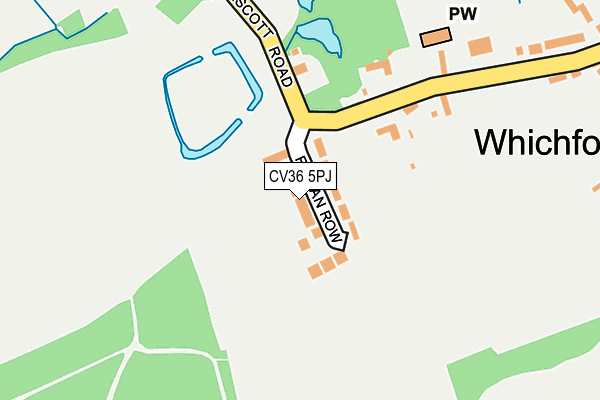 CV36 5PJ map - OS OpenMap – Local (Ordnance Survey) CV36 5PJ map - OS OpenMap – Local (Ordnance Survey)
