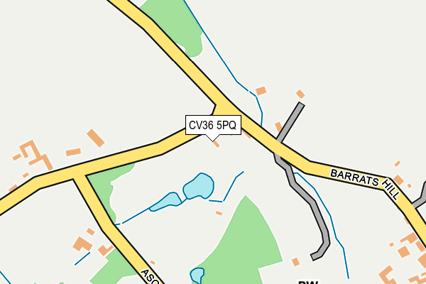 CV36 5PQ map - OS OpenMap – Local (Ordnance Survey) CV36 5PQ map - OS OpenMap – Local (Ordnance Survey)