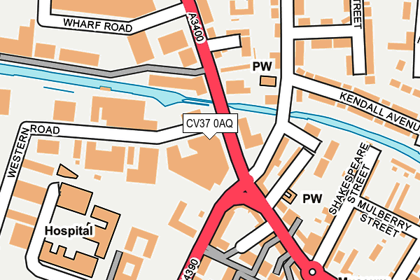 CV37 0AQ map - OS OpenMap – Local (Ordnance Survey) CV37 0AQ map - OS OpenMap – Local (Ordnance Survey)