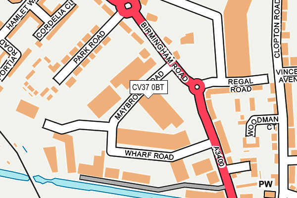CV37 0BT map - OS OpenMap – Local (Ordnance Survey) CV37 0BT map - OS OpenMap – Local (Ordnance Survey)