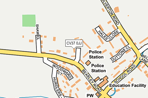CV37 0JJ map - OS OpenMap – Local (Ordnance Survey) CV37 0JJ map - OS OpenMap – Local (Ordnance Survey)