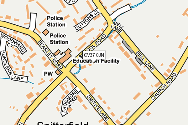 CV37 0JN map - OS OpenMap – Local (Ordnance Survey) CV37 0JN map - OS OpenMap – Local (Ordnance Survey)