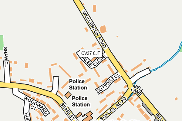 CV37 0JT map - OS OpenMap – Local (Ordnance Survey) CV37 0JT map - OS OpenMap – Local (Ordnance Survey)