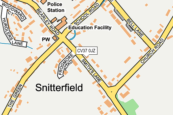 CV37 0JZ map - OS OpenMap – Local (Ordnance Survey) CV37 0JZ map - OS OpenMap – Local (Ordnance Survey)