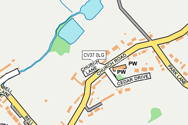 CV37 0LG map - OS OpenMap – Local (Ordnance Survey)