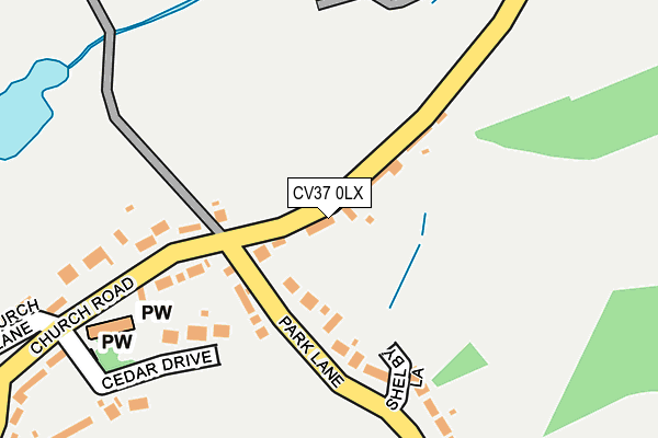 CV37 0LX map - OS OpenMap – Local (Ordnance Survey) CV37 0LX map - OS OpenMap – Local (Ordnance Survey)