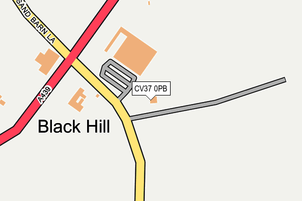 CV37 0PB map - OS OpenMap – Local (Ordnance Survey) CV37 0PB map - OS OpenMap – Local (Ordnance Survey)