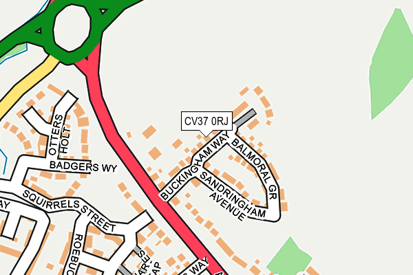 CV37 0RJ map - OS OpenMap – Local (Ordnance Survey) CV37 0RJ map - OS OpenMap – Local (Ordnance Survey)
