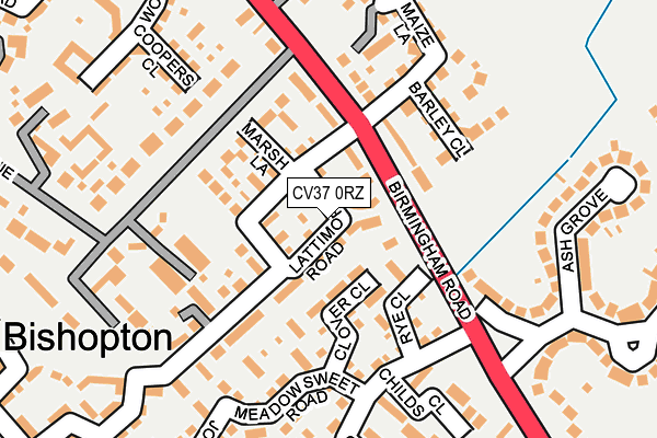 CV37 0RZ map - OS OpenMap – Local (Ordnance Survey) CV37 0RZ map - OS OpenMap – Local (Ordnance Survey)