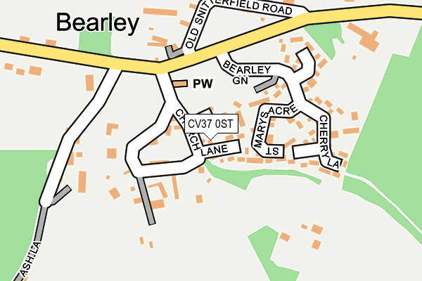 CV37 0ST map - OS OpenMap – Local (Ordnance Survey)
