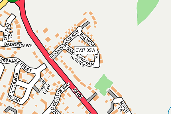 CV37 0SW map - OS OpenMap – Local (Ordnance Survey) CV37 0SW map - OS OpenMap – Local (Ordnance Survey)