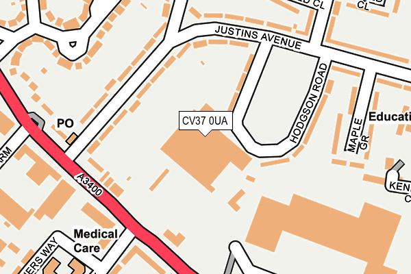 CV37 0UA map - OS OpenMap – Local (Ordnance Survey) CV37 0UA map - OS OpenMap – Local (Ordnance Survey)