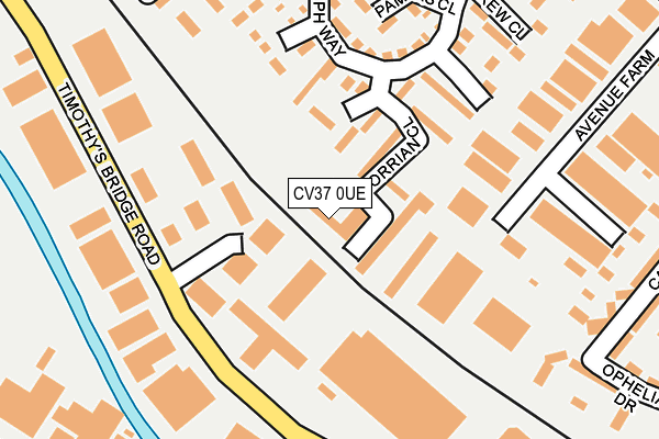 CV37 0UE map - OS OpenMap – Local (Ordnance Survey) CV37 0UE map - OS OpenMap – Local (Ordnance Survey)