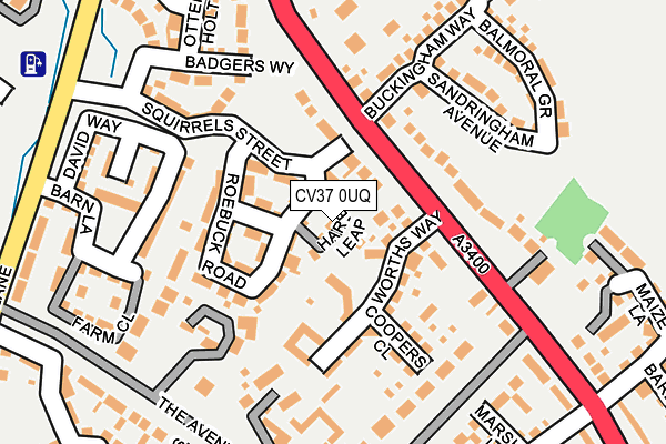CV37 0UQ map - OS OpenMap – Local (Ordnance Survey) CV37 0UQ map - OS OpenMap – Local (Ordnance Survey)