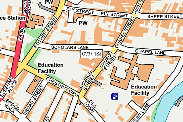 CV37 1SJ map - OS OpenMap – Local (Ordnance Survey) CV37 1SJ map - OS OpenMap – Local (Ordnance Survey)