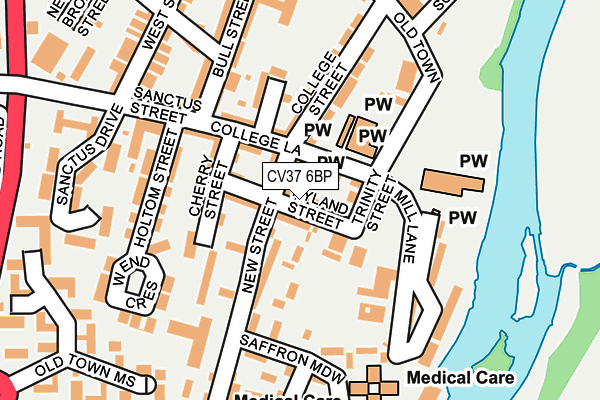 CV37 6BP map - OS OpenMap – Local (Ordnance Survey) CV37 6BP map - OS OpenMap – Local (Ordnance Survey)