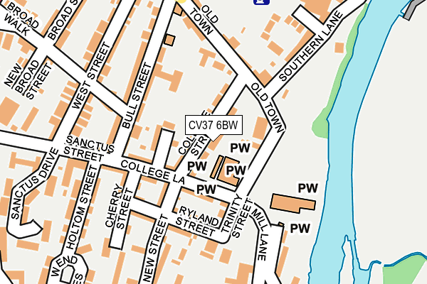 CV37 6BW map - OS OpenMap – Local (Ordnance Survey) CV37 6BW map - OS OpenMap – Local (Ordnance Survey)
