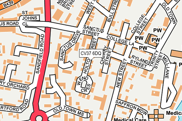 CV37 6DQ map - OS OpenMap – Local (Ordnance Survey) CV37 6DQ map - OS OpenMap – Local (Ordnance Survey)