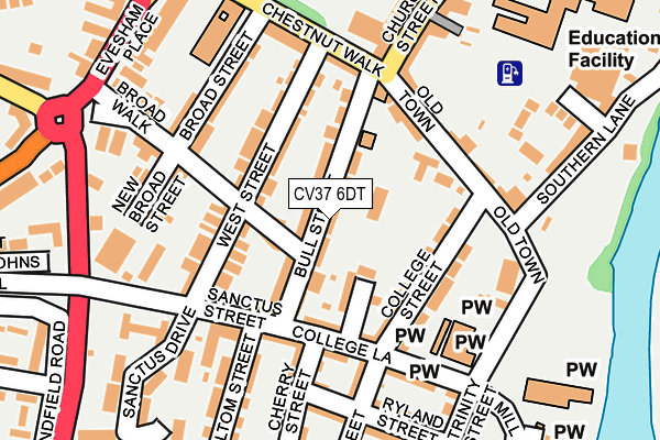 CV37 6DT map - OS OpenMap – Local (Ordnance Survey) CV37 6DT map - OS OpenMap – Local (Ordnance Survey)