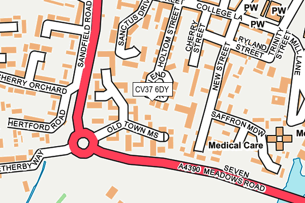 CV37 6DY map - OS OpenMap – Local (Ordnance Survey) CV37 6DY map - OS OpenMap – Local (Ordnance Survey)
