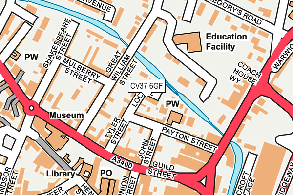 CV37 6GF map - OS OpenMap – Local (Ordnance Survey) CV37 6GF map - OS OpenMap – Local (Ordnance Survey)
