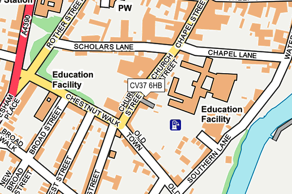 CV37 6HB map - OS OpenMap – Local (Ordnance Survey) CV37 6HB map - OS OpenMap – Local (Ordnance Survey)