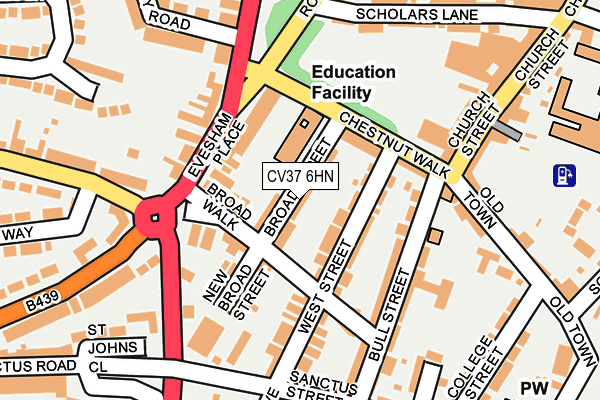 CV37 6HN map - OS OpenMap – Local (Ordnance Survey)