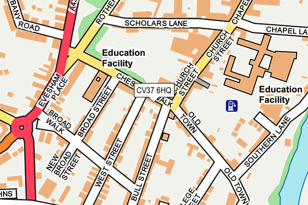 CV37 6HQ map - OS OpenMap – Local (Ordnance Survey)