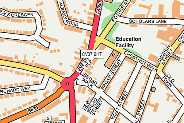 CV37 6HT map - OS OpenMap – Local (Ordnance Survey) CV37 6HT map - OS OpenMap – Local (Ordnance Survey)