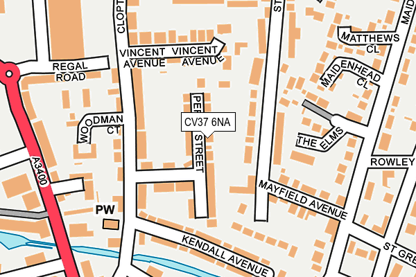 CV37 6NA map - OS OpenMap – Local (Ordnance Survey) CV37 6NA map - OS OpenMap – Local (Ordnance Survey)