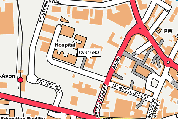 CV37 6NQ map - OS OpenMap – Local (Ordnance Survey) CV37 6NQ map - OS OpenMap – Local (Ordnance Survey)