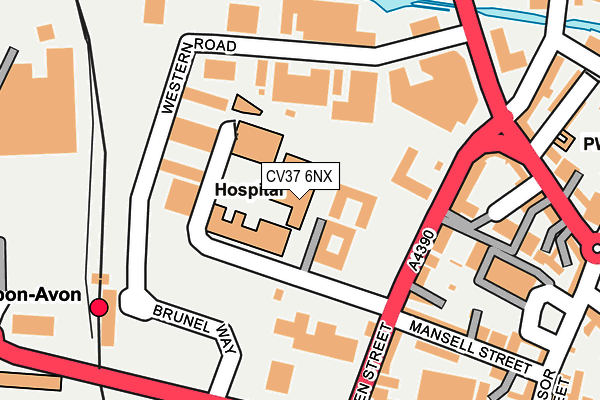 CV37 6NX map - OS OpenMap – Local (Ordnance Survey) CV37 6NX map - OS OpenMap – Local (Ordnance Survey)