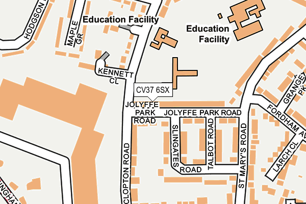 CV37 6SX map - OS OpenMap – Local (Ordnance Survey)