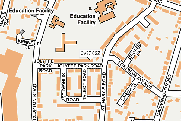 CV37 6SZ map - OS OpenMap – Local (Ordnance Survey) CV37 6SZ map - OS OpenMap – Local (Ordnance Survey)
