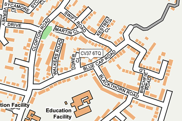 CV37 6TQ map - OS OpenMap – Local (Ordnance Survey)