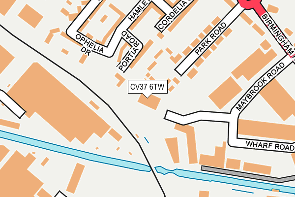 CV37 6TW map - OS OpenMap – Local (Ordnance Survey) CV37 6TW map - OS OpenMap – Local (Ordnance Survey)
